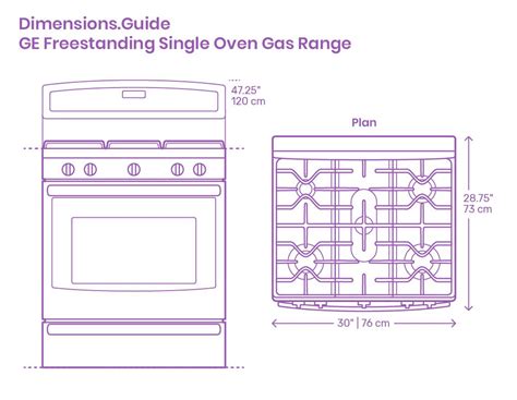gas oven dimensions in cm